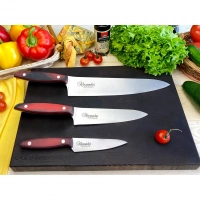 Набор из 3-х кухонных ножей Alexander AUS-8 Satin, Kizlyar Supreme купить в Щелкове